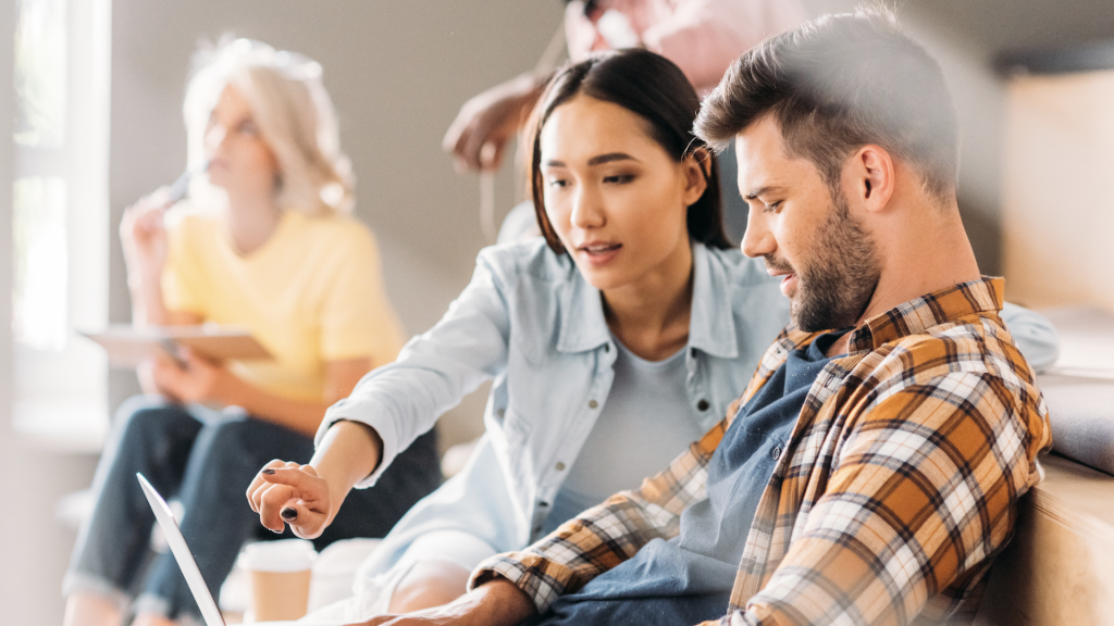 Image of students in a college classroom